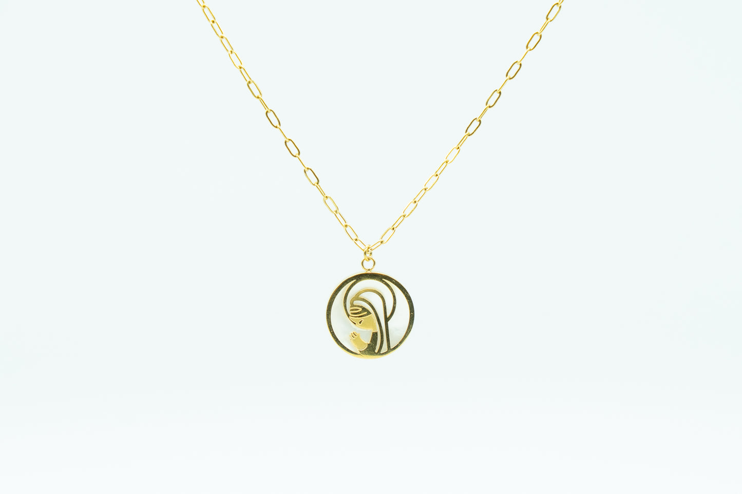Choker Virgen Niña Nácar