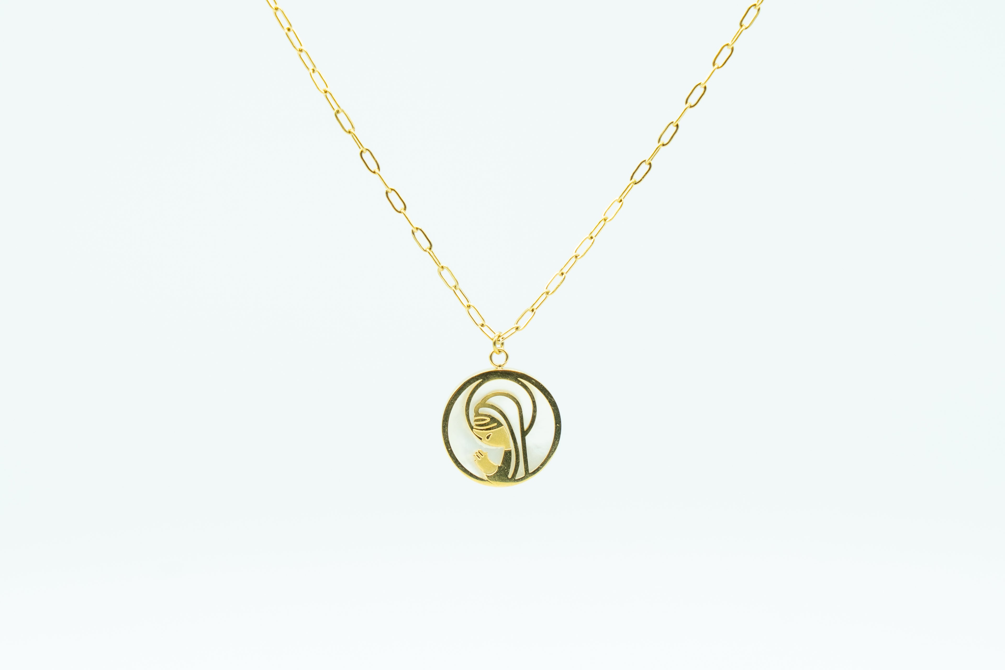 Choker Virgen Niña Nácar